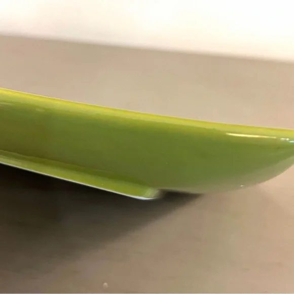 Crate & Barrel Aremi Floral Serving Platter Tray Plate Green White 12.5x6.5” - Picture 5 of 9